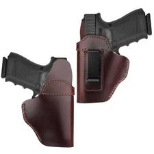 Left Holster for Carry, IWB Leather Gun Holsters for Glock 17 19 43X 44/ Sig ...