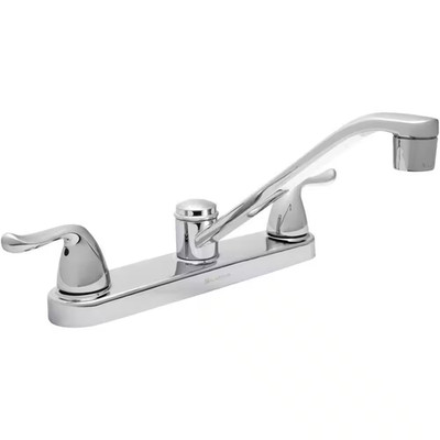 Glacier Bay Constructor Kitchen Faucet Chrome 2 Handle Dual Lever Sink Fixture