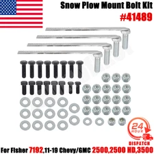 Snow Plow Mount Bolt Kit For 11-19 Chevy/GM 2500 3500 Fisher Minute Mount 7192