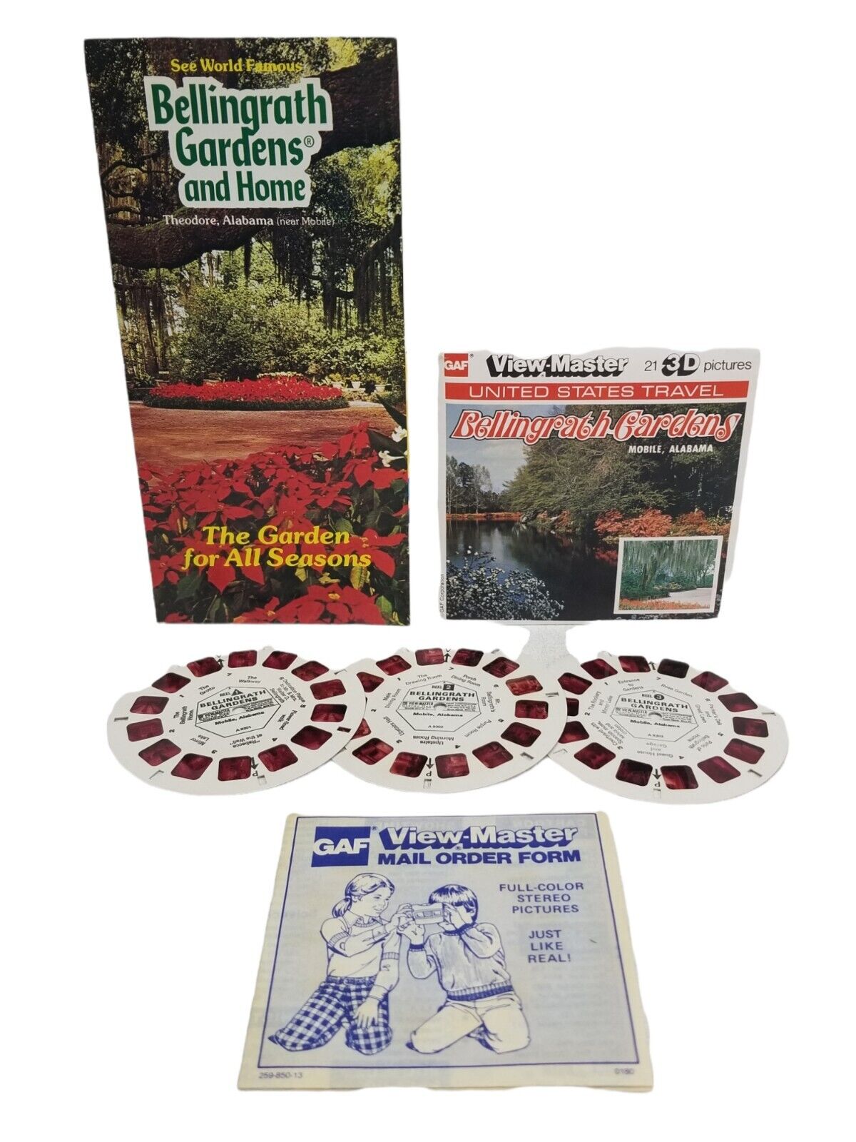 Bellingrath Gardens Mobile Alabama 3d View-Master 3 Reel Packet