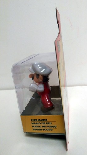 Mini Figura Nintendo SUPER MARIO FIRE MARIO 2,5" Jakks Pacific Coleccionable Nueva en Paquete - Imagen 7 de 9