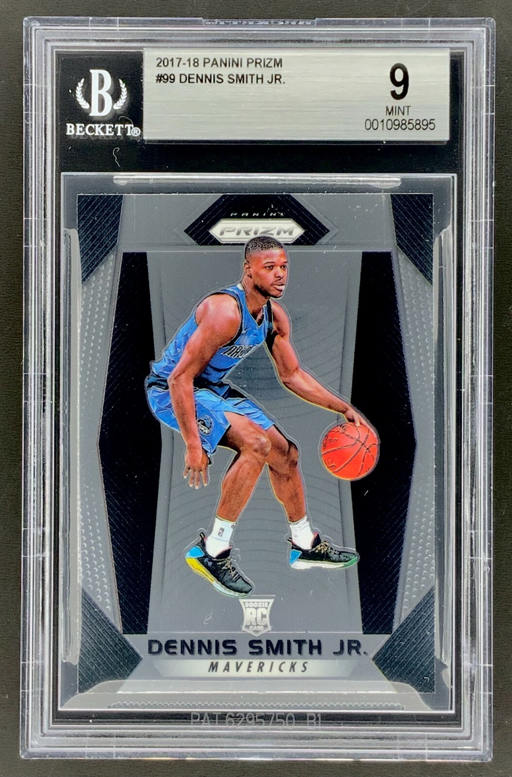 2017-18 Panini Prizm Dennis Smith Jr. RC BGS 9 Dallas Mavericks Rookie Card