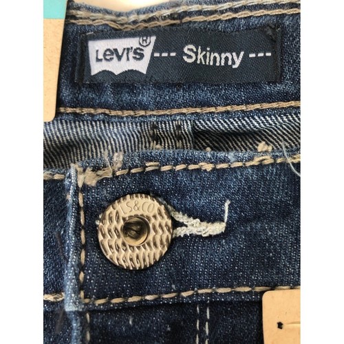 Levis Girls Jeans Size 14 Reg Skinny Adjustable Waistband Stretch Denim New - Picture 15 of 18