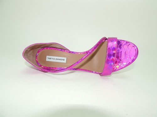 Tabitha Simmons Women's Nile Fuchsia Python Sandals Size US 8.5 - IT 39 B - Picture 5 of 6