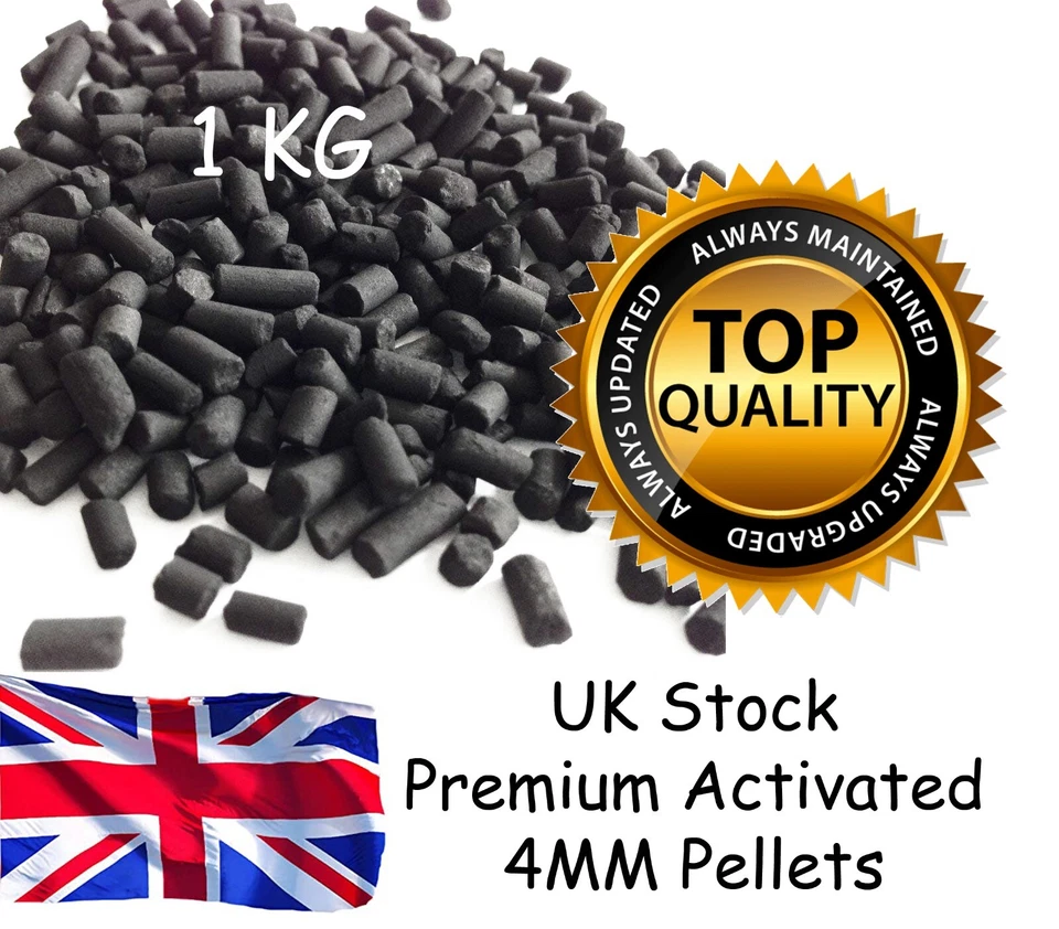 Activated Carbon Pellet form 1KG Aquarium Fish Tank Freshwater Saltwater Reef