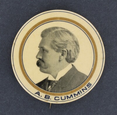 Albert Cummins 1902 Iowa Governor, Senator, President Politics Button Senate
