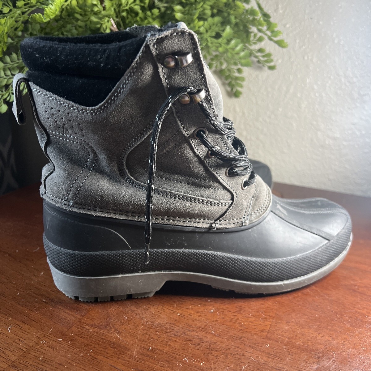 Magellan Gray Suede Leather Duck II Boots Men display picture 3
