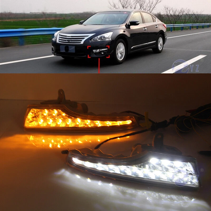 Fog Light LED DRL Daytime Running Lamp for 2013 2014 2015 Nissan Teana Altima - Image 3 of 4