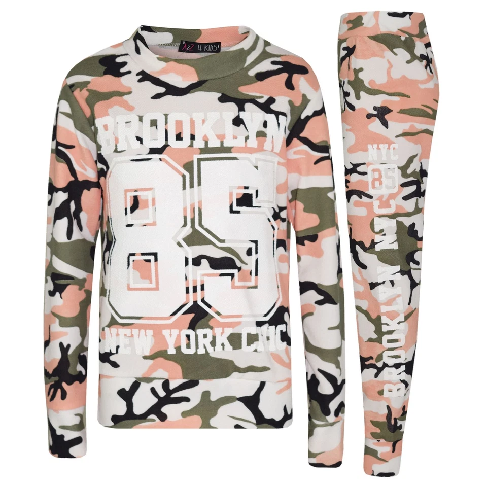 A2Z 4 KIDS® Mädchen Lounge Anzug Kinder Brooklyn 85 Print Loungewear Trainingsanzug Oberteil Unterteil 7-13 Jahre
