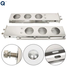 Stainless 30" Steel Mud Flap Hanger w/ Light Cutouts Spring Loaded 2 1/2 Pattern