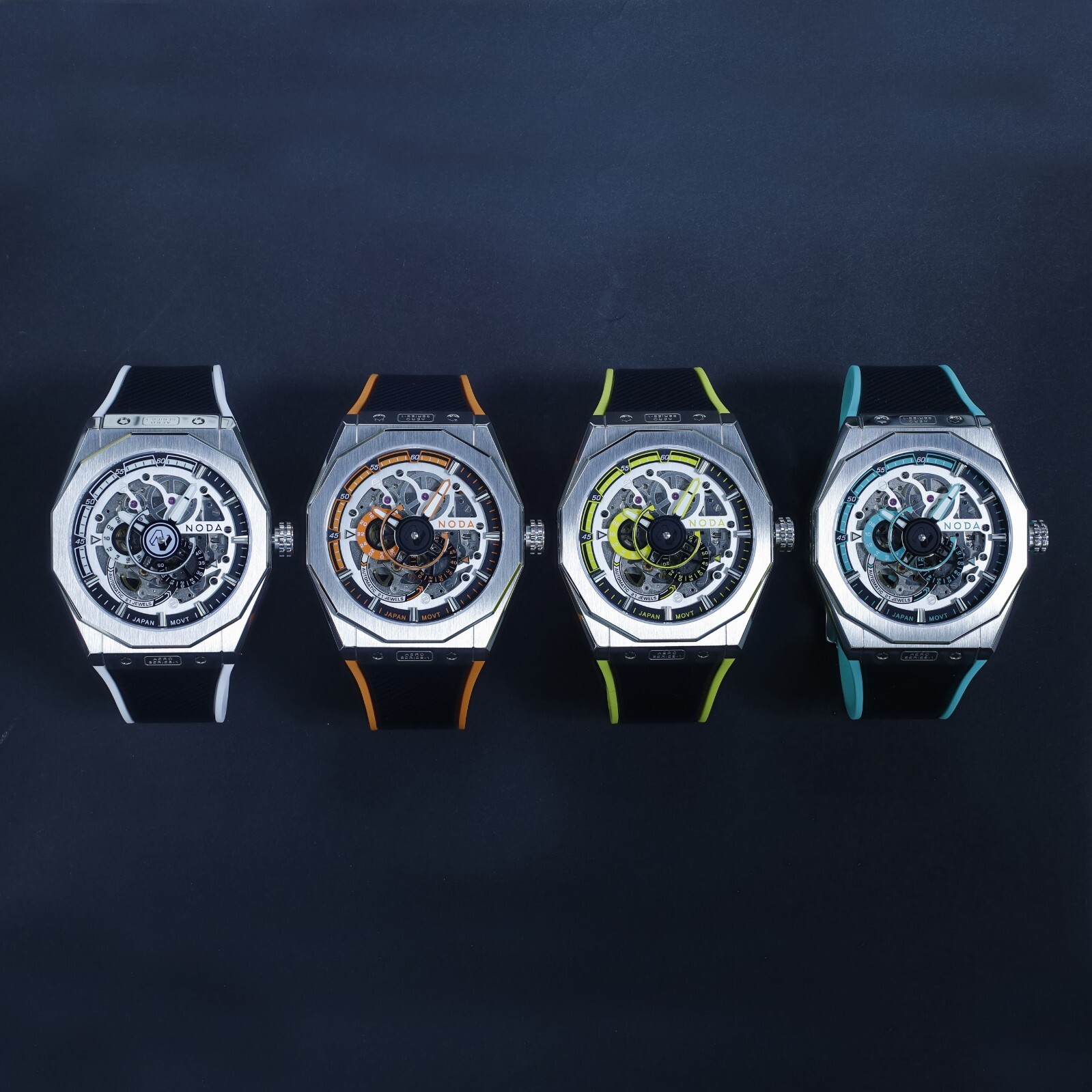 Noda Aero Series-1 43MM Stainless Steel Skeleton Dial Automatic Watch