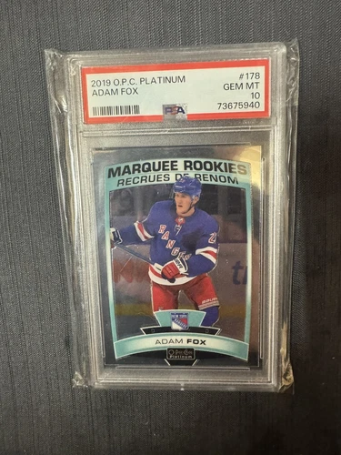 2019 O-Pee-Chee Platinum Marquee Rookies Adam Fox #178 PSA 10 MINT