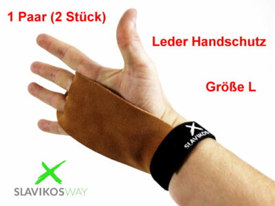 PREMIUM LEDER Slavikosway Handschutz Gr.L Handschoner Calisthenics Body Building