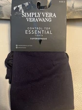 NEW! Women’s Simply Vera Vera Wang Control Top Essential Tights - Navy Size 2