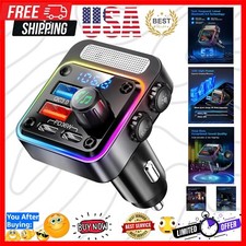 54W Bluetooth 5.3 Car Adapter with Multi-Port Charging  Deep Bass Audio