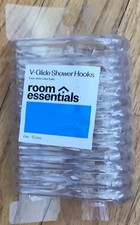 Plastic V Glide Shower Hooks - Room Essentials - 12 Pieces