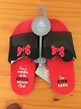 NWT Disney Store Minnie Mouse Red Slides Sandals Shoes Girls