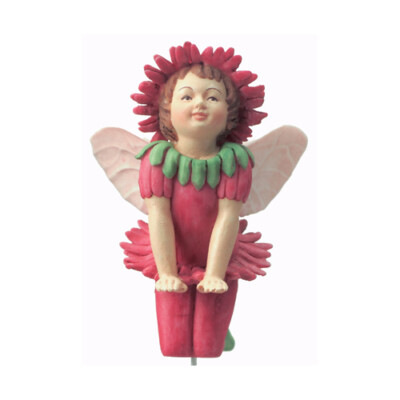 Flower Fairy Tausendschön Deko Figur Elfe Fee Blumenkind NEU am Stab