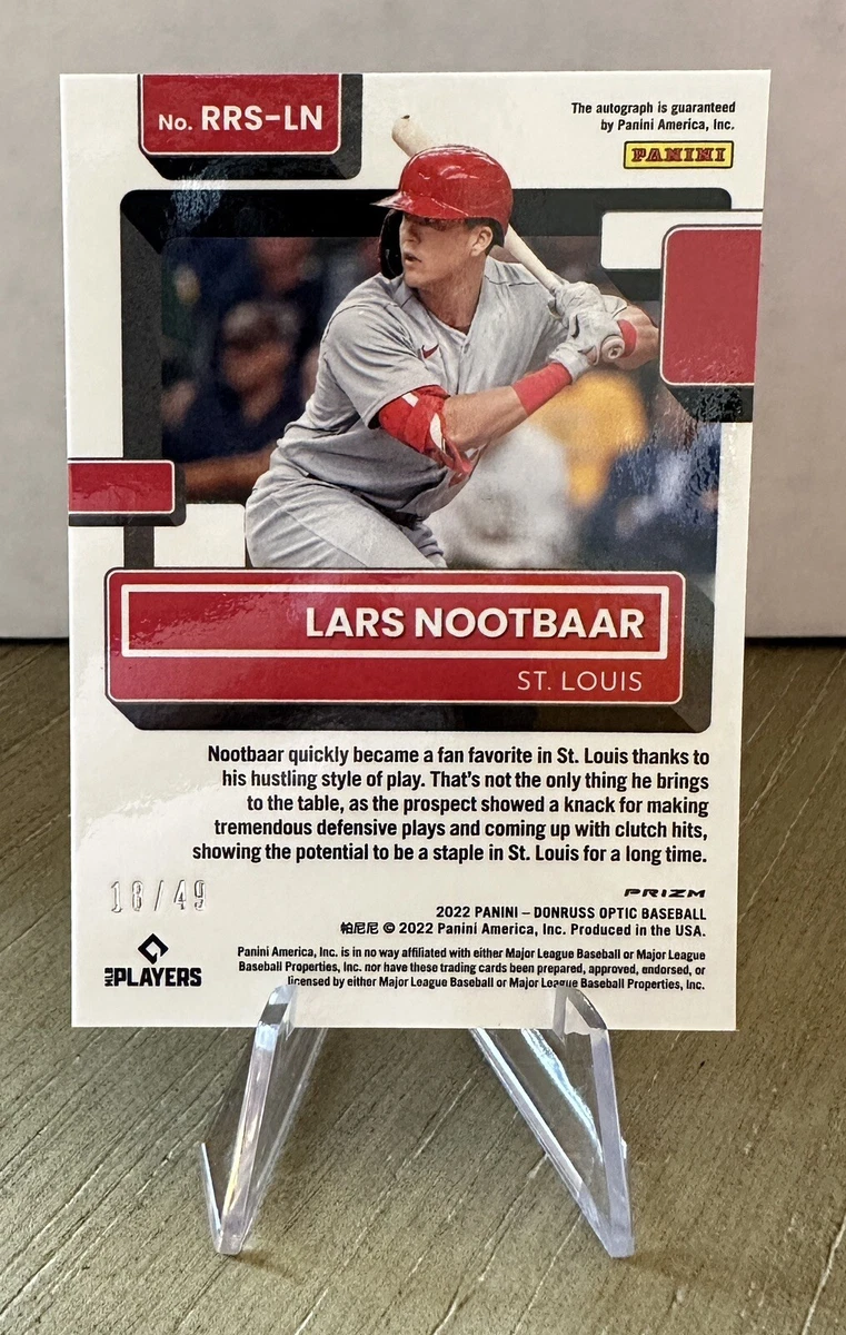 Lars Nootbaar 2022 Donruss optic Black Rated Rookie Auto 18/49
