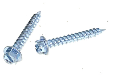 Bulk Lot 1300 Slotted Hex Washer 10 x 1-1/2 Sheet Metal Screw Type A Zinc SMS