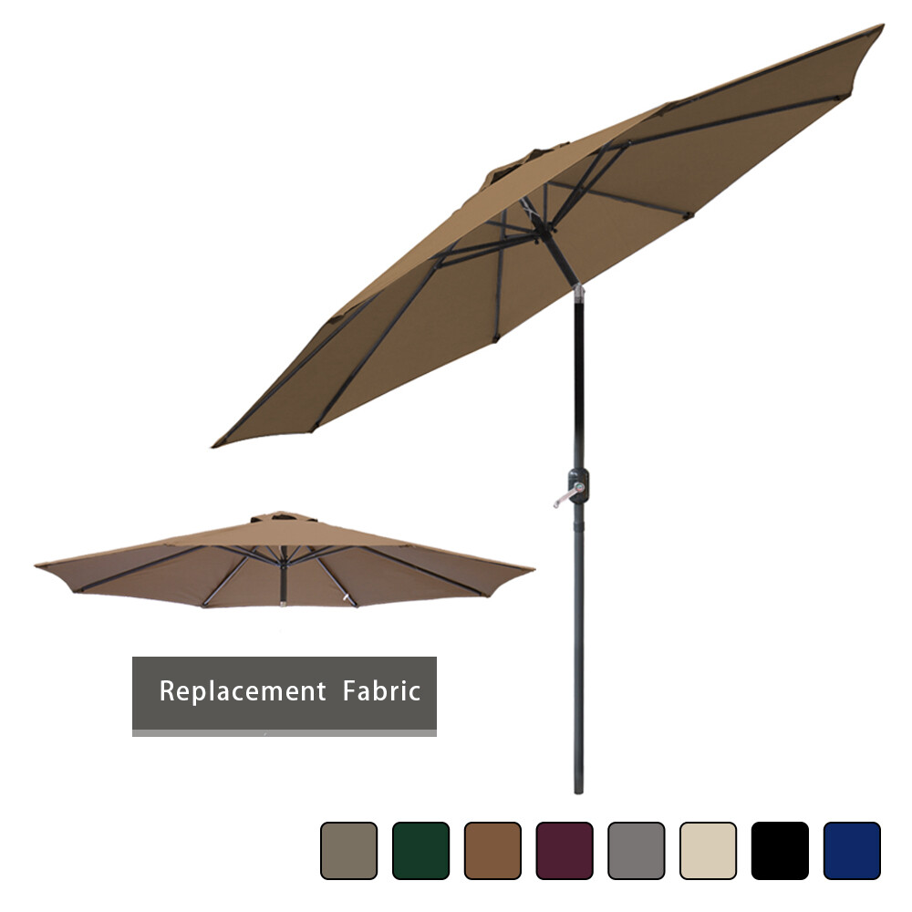 3M Round Garden Parasol Sun Shade Canopy Patio Outdoor Umbrella with