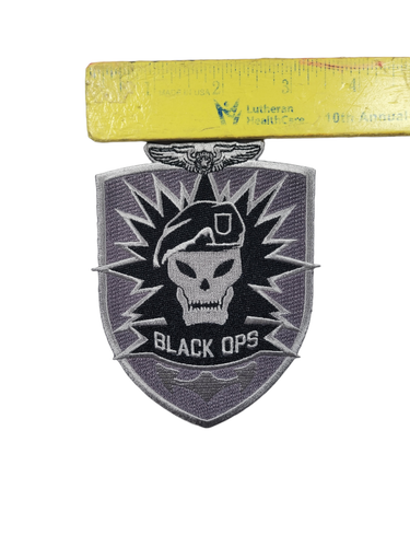 Militia Black Ops Iron On Patch 3.5 x 4.5 Inches Gray & Black Clothing Accessory - Picture 3 of 6