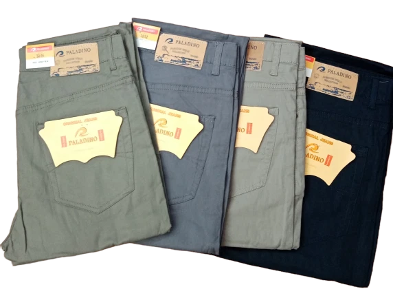 pantalone uomo estivi Paladino 100% cotone vita alta taglio jeans leggeri