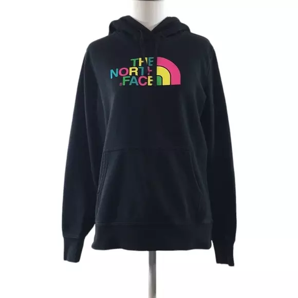 The north store face rainbow hoodie
