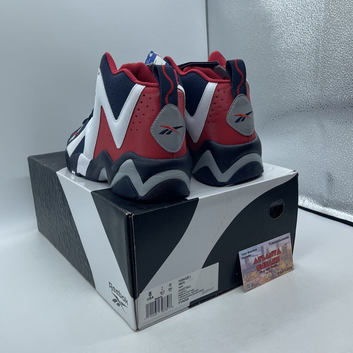 Size 8 - Reebok Kamikaze 2 USA White Blue Red Suede (FV9295) | eBay