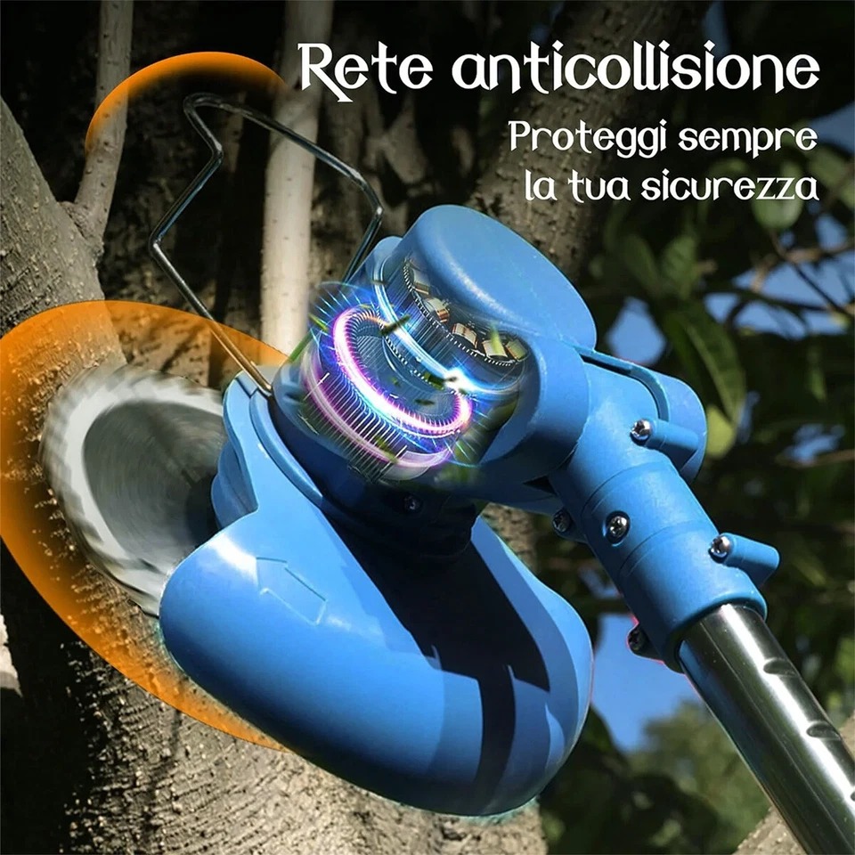 3 in1 Blue Electric Cordless Grass String Trimmer Lawn Edger Weed Wacker Cutter - Image 4 of 4