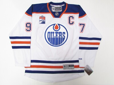 McDAVID EDMONTON OILERS AWAY INAUGURAL SEASON REEBOK PREMIER