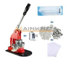 32mm 1-1/4" Badge Press Button Maker Machine 1000 Button Supplies Circle Cutter