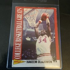 1992 BD&A Cards Kelloggs College Basketball Greats Hakeem Olajuwon 11 Of 18 