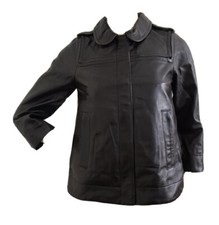 See By Chloe Retro 70's Brown Leather Biker Bomber Jacket Uk 6 Eu 34 Us 2 Xs New