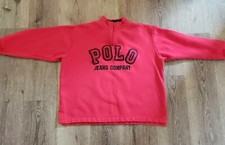 Vtg 90s Polo Jeans Co. Ralph Lauren 1/4 Zip Embroidered Sweatshirt Size M/L