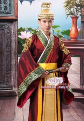 Chinese Traditional Costume Emperor Han Clothing Prince Show