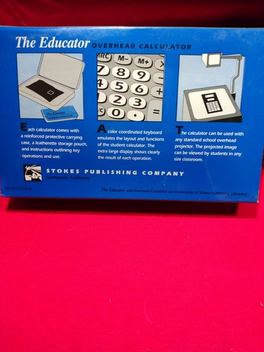 The Educator Basic Overhead Calculator - New Sealed! VHTF! - Picture 2 of 9