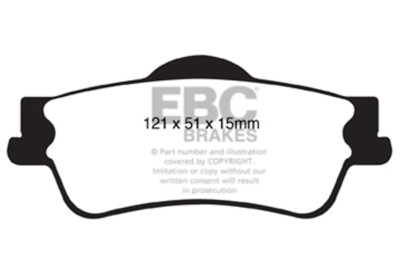 EBC Ultimax Rear Brake Pads for Holden (Aus/NZ) Commodore (VF) 3 (2013 > 17)