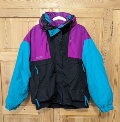 Vintage Columbia Vamoose 3-in-1 Womens Jacket XL Purple Teal