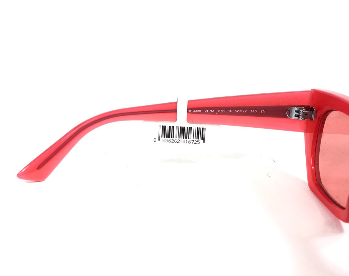 Ray-Ban Sunglasses RB4430 ZENA 6760/84 Red Cherry Cat Eye Frames w 