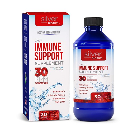 Silver Biotics 30 PPM Extra Strength Daily Immune Support Supplement with Sil...