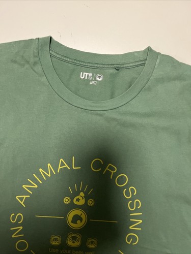 UNIQLO UT Animal Crossing Cut Off Sleeves Singlet Tee Green Size Extra Large XL - Picture 3 of 6