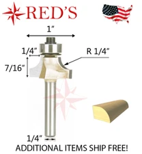 Tideway Carbide PRO LC06020804 1/4" Radus Round Over 1/4" shank router bit