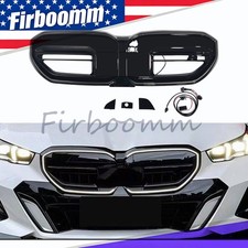 For 2024 Bmw 5 Series I5 G60 G61 M60 Glossy Black Front Kidney Grille Led Light
