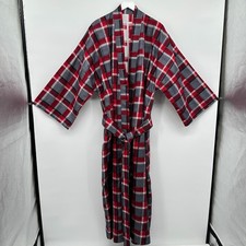 Handmade Kimono Yukata Robe One Size 60" Chest Pockets Lounge Cabin Lodge Retro