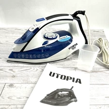 Utopia UH1199 Steam Iron 1800 Watts Stainless Steel White Blue