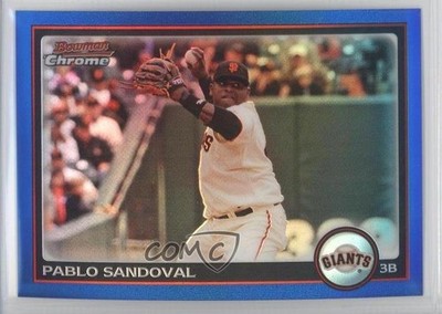 2010 Bowman Chrome Blue Refractor 3/150 Pablo Sandoval #119 0a1