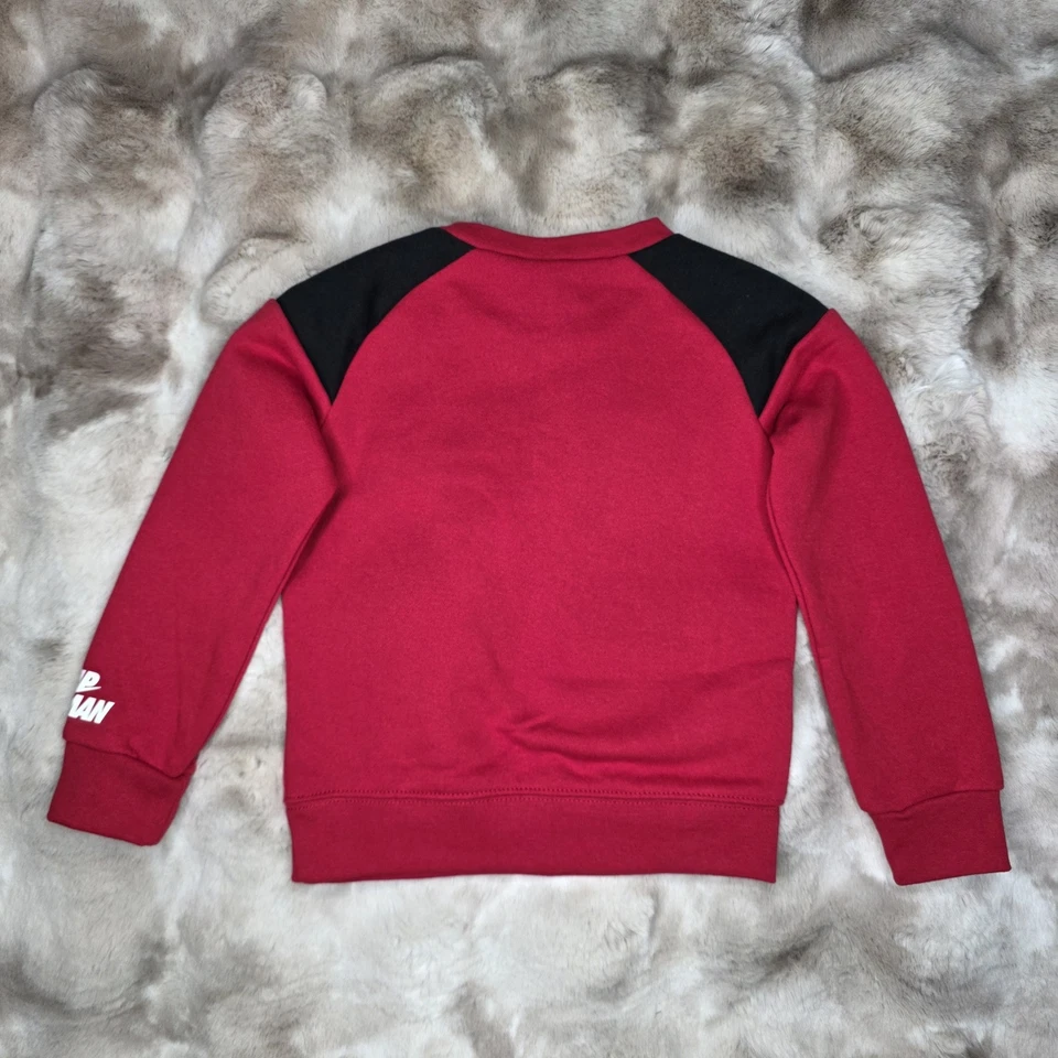 Felpa e jogger Nike Air Jordan in pile set 2 pezzi rosso/nero taglia 3T ragazzo nuova con etichette - Immagine 4 di 4