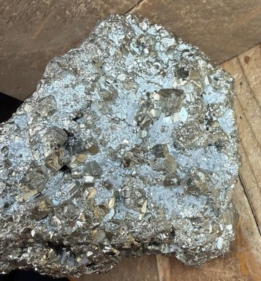 Peruvian Pyrite Specimen, Gleaming Crystal Cluster, Fool's Gold 4.1 inch