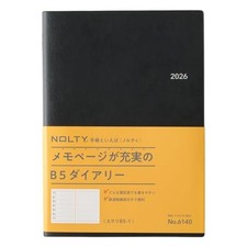 NOLTY 2026 B5 Weekly Planner Ecrit 1 Black 6140 December Start 2025